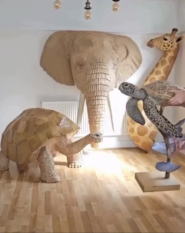 Искусство. Картонный зоопарк.